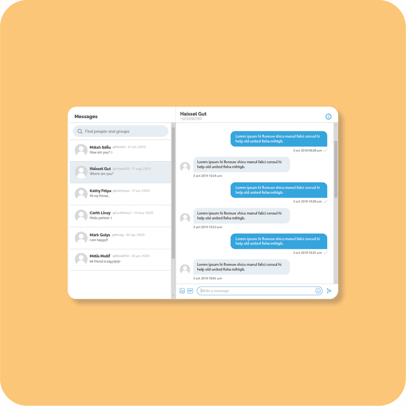 Audit trial interface mockup